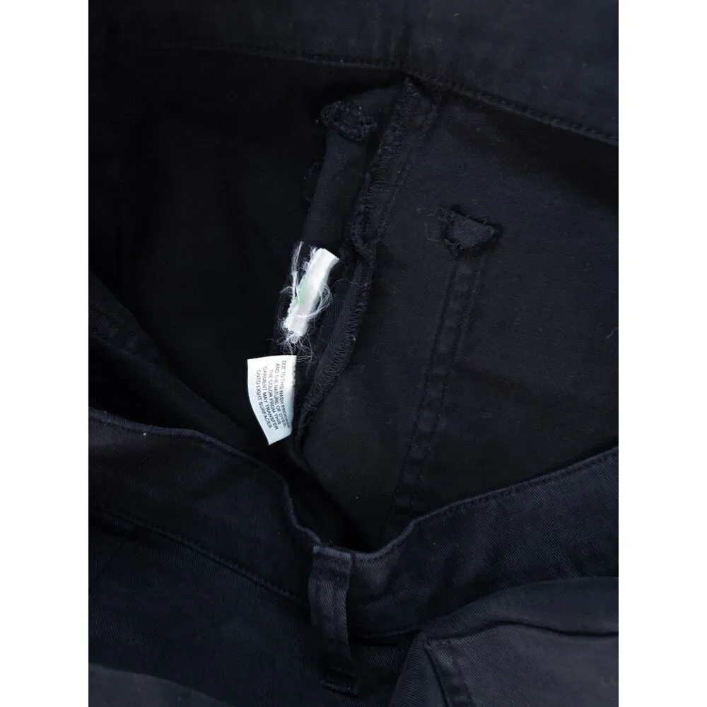 J.Crew Sailor Slim Wide Leg Chino Pants Womens 29 Black Cropped Patch Pockets